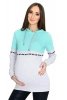 MijaCulture Casual 3 in1 Maternity and Nursing Pullover Sweatshirt 4111/M72 Mint / Melange 1